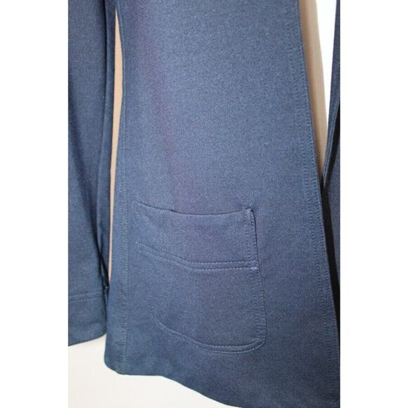 EQUESTRIAN DESIGNS Sz S Small Navy Open Front Knit Blazer Jacket NWT - Picture 5 of 7